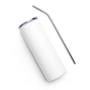 TRI DIS Stainless Steel Tumbler with Metal Straw